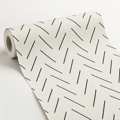 Papier peint à chevrons noir et blanc, style scandinave, autocollant ou intissé