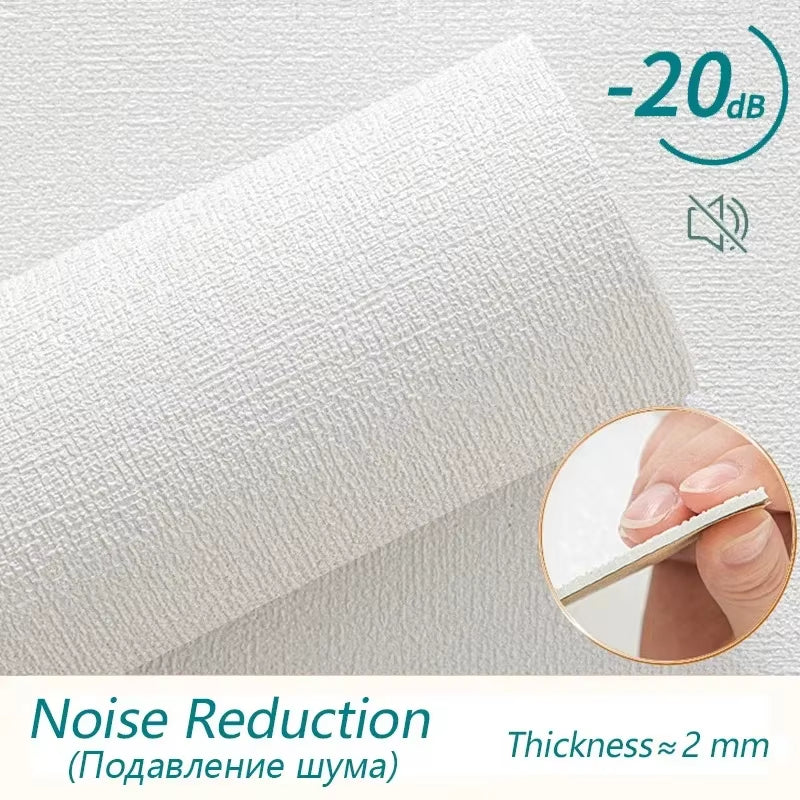 3D Thicken Self-Adhesive Thermal Insulation Wallpaper Linen Plain Color Decor Wall Stickers Renovation Anti-Collision Wallpaper